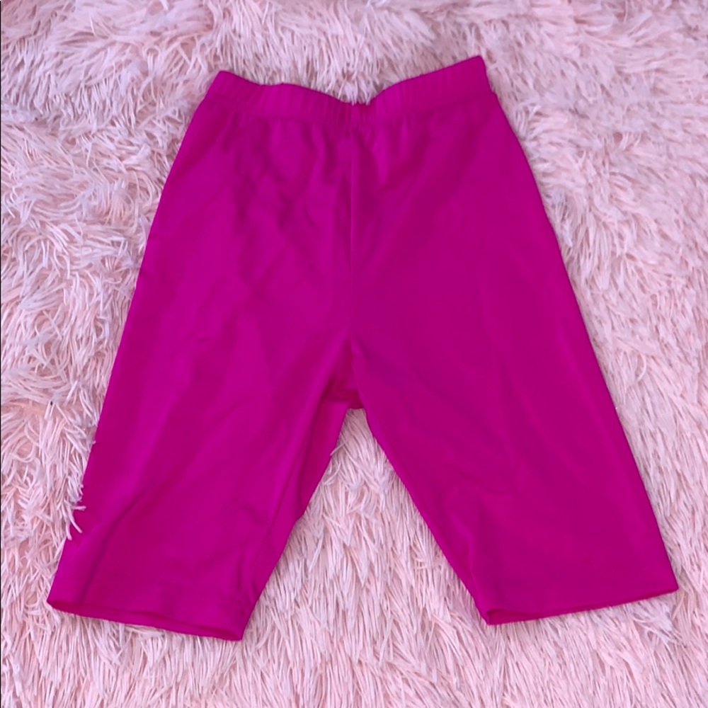 Pink biker shorts